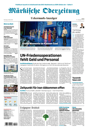 Cover of Markische Oderzeitung Uckermarkanzeiger