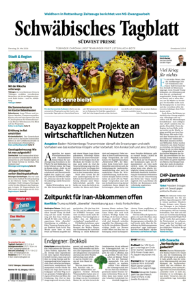 Cover of Schwabisches Tagblatt - Tubinger Chronik