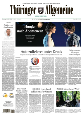 Cover of Thuringer Allgemeine (Apolda)