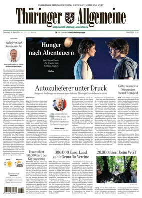 Cover of Thuringer Allgemeine (Muhlhausen und Bad Langensalza)
