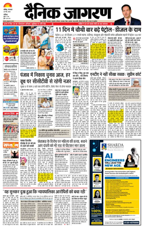 Cover of Dainik Jagran - Chandigarh
