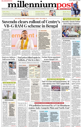 Cover of Millennium Post (Kolkata)
