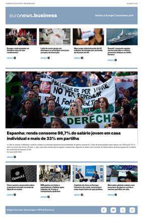Cover of Euronews Business (Portuguese)