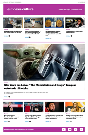 Cover of Euronews Culture and Sport (Portuguese)