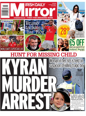 Cover of Irish Daily Mirror