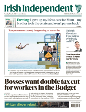 Cover of Irish Independent