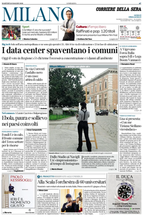 Cover of Corriere della Sera (Milano)