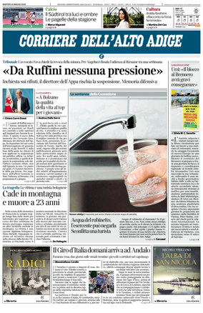 Cover of Corriere dell'Alto Adige