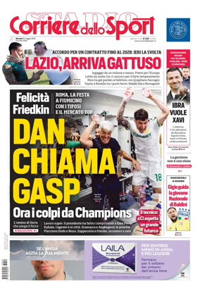 Cover of Corriere dello Sport (Lazio)
