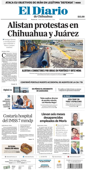 Cover of El Diario de Chihuahua