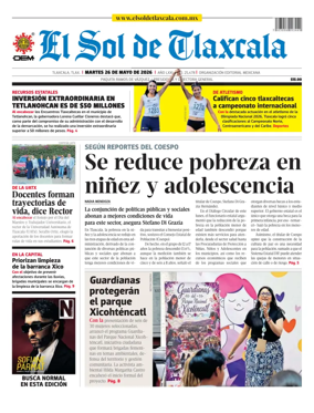 Cover of El Sol de Tlaxcala