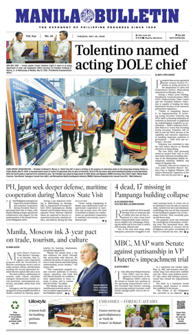 Cover of Manila Bulletin