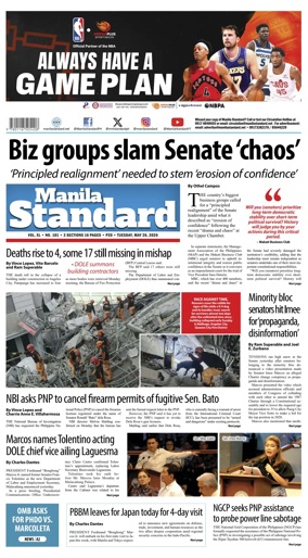 Cover of Manila Standard