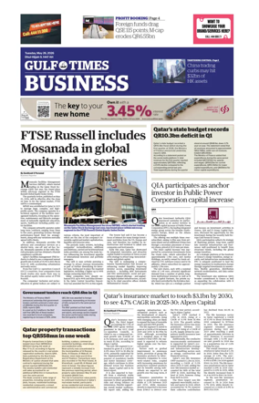Cover of Gulf Times Business