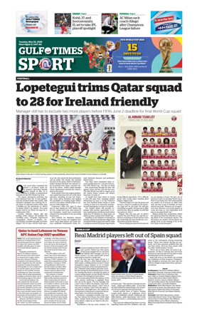 Cover of Gulf Times Sport