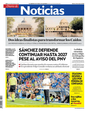 Cover of Diario de Noticias (Spain)