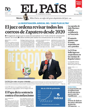 Cover of EL PAIS primera edicion