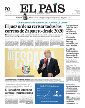 Cover of El Pais Madrid