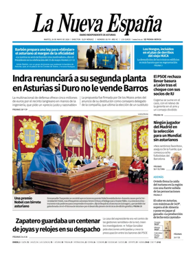 Cover of La Nueva Espana (Oviedo)