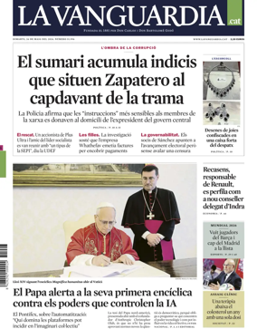 Cover of La Vanguardia (Catalonia - 1st edition)