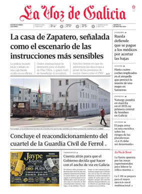 Cover of La Voz de Galicia (Ferrol)