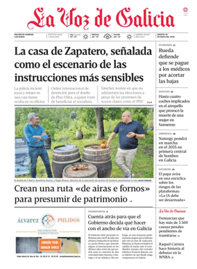 Cover of La Voz de Galicia (Ourense)