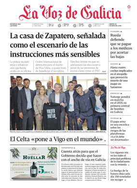 Cover of La Voz de Galicia (Vigo)