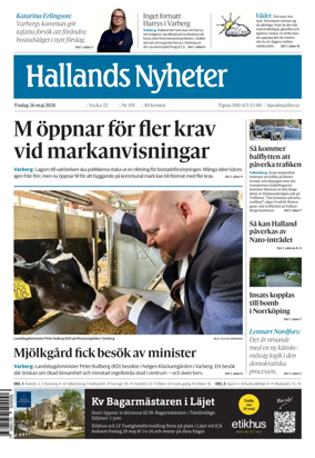 Cover of Hallands Nyheter