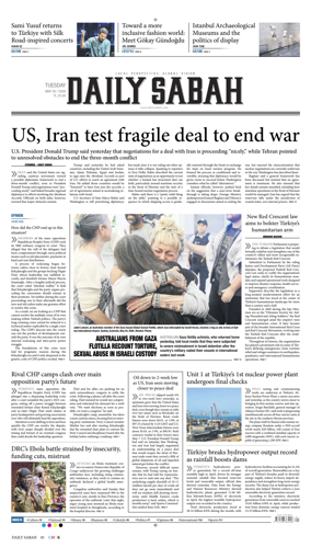 Cover of Daily Sabah (Turkey)