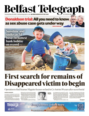 Cover of Belfast Telegraph