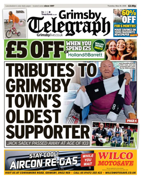 Cover of Grimsby Telegraph