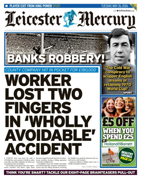 Cover of Leicester Mercury