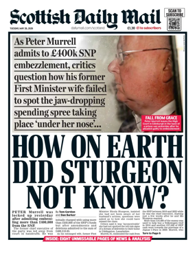 Cover of Scottish Daily Mail