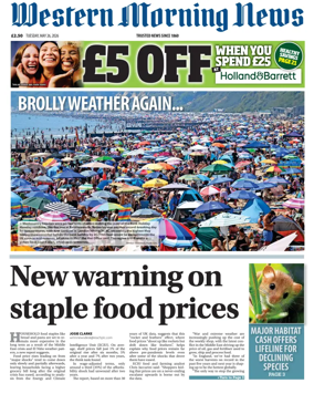 Cover of Western Morning News