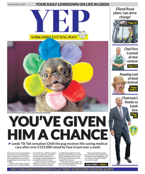 Cover of Yorkshire Evening Post