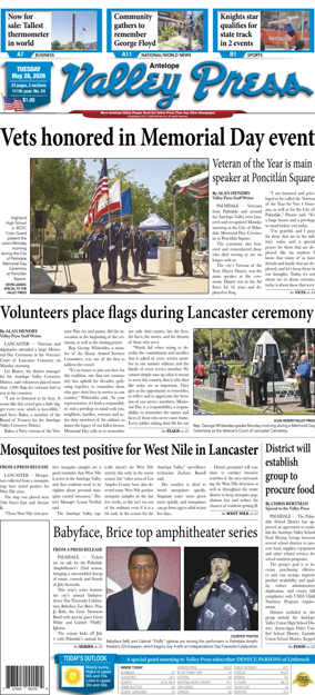 Cover of Antelope Valley Press