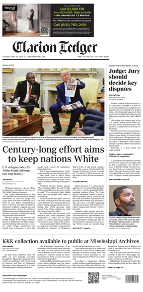 Cover of Clarion Ledger