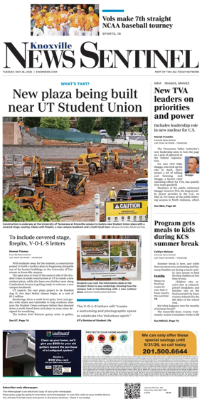 Cover of Knoxville News Sentinel