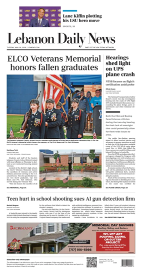Cover of Lebanon Daily News