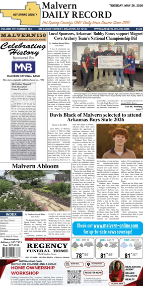 Cover of Malvern Daily Record