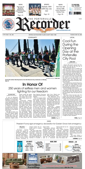 Cover of Porterville Recorder
