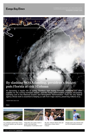 Cover of Tampa Bay Times TFP