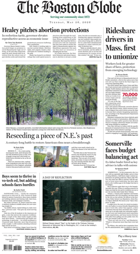 Cover of The Boston Globe