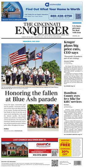 Cover of The Cincinnati Enquirer