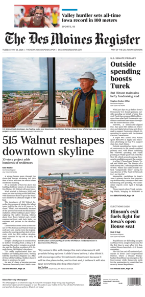 Cover of The Des Moines Register