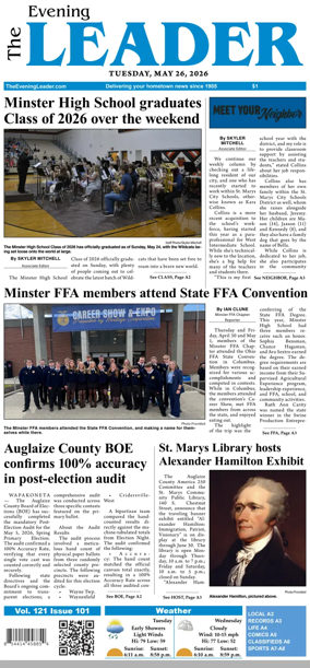 Cover of The Evening Leader