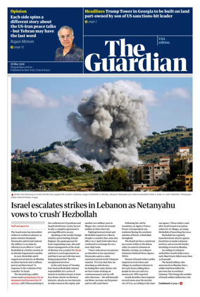 Cover of The Guardian (USA)