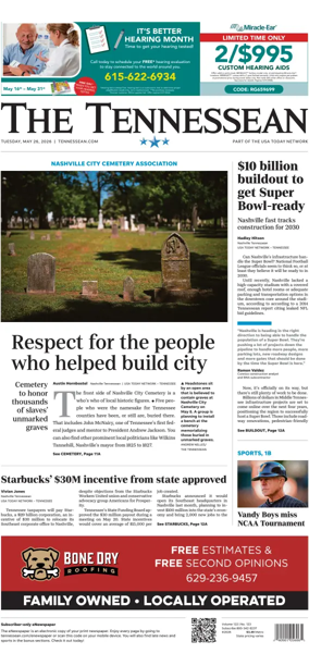 Cover of The Tennessean