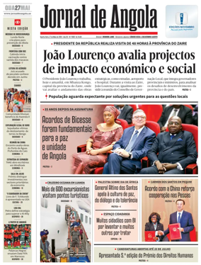 Cover of Jornal de Angola