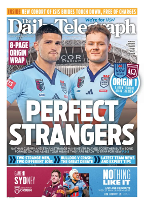 Cover of The Daily Telegraph (Sydney)